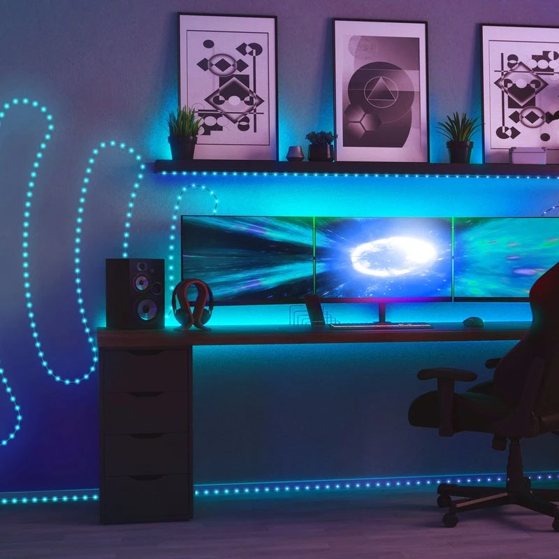 LED girlianda Twinkly TWD200STP-TEU įvairiaspalvė vidaus juostelė, 5 cm tarpai, IP20, skaidrus kabelis