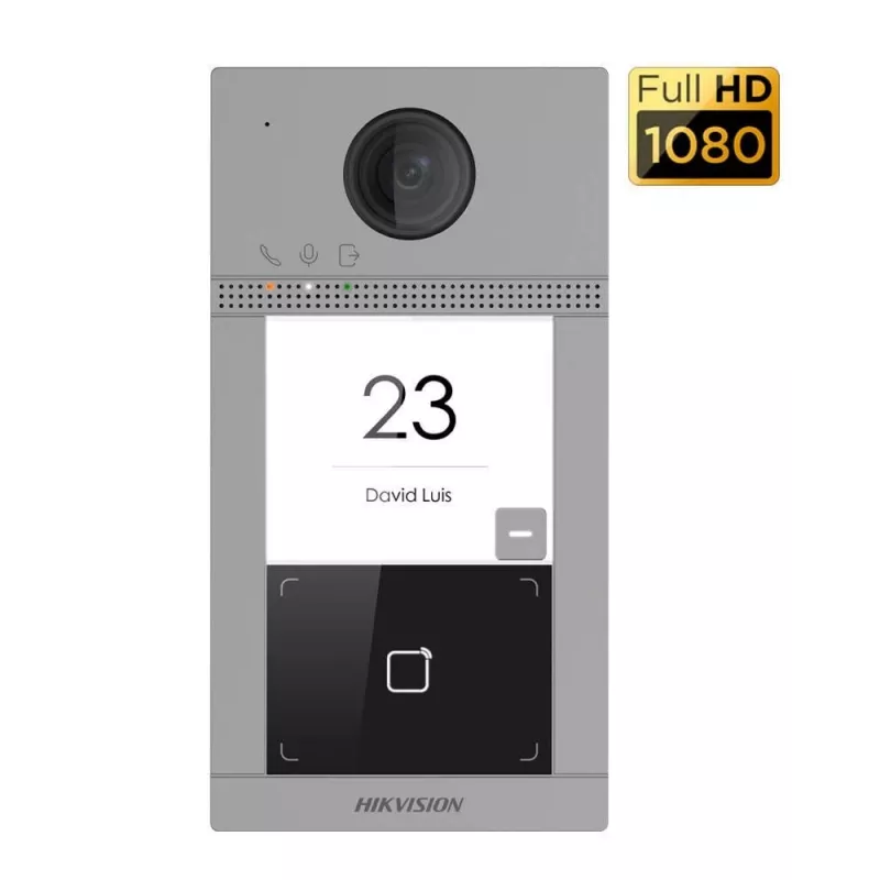 Vaizdo domofono sistema Hikvision DS-KIS604-S(C) 2 MP 17,8 cm (7 inch) juoda, pilka, sidabrinė