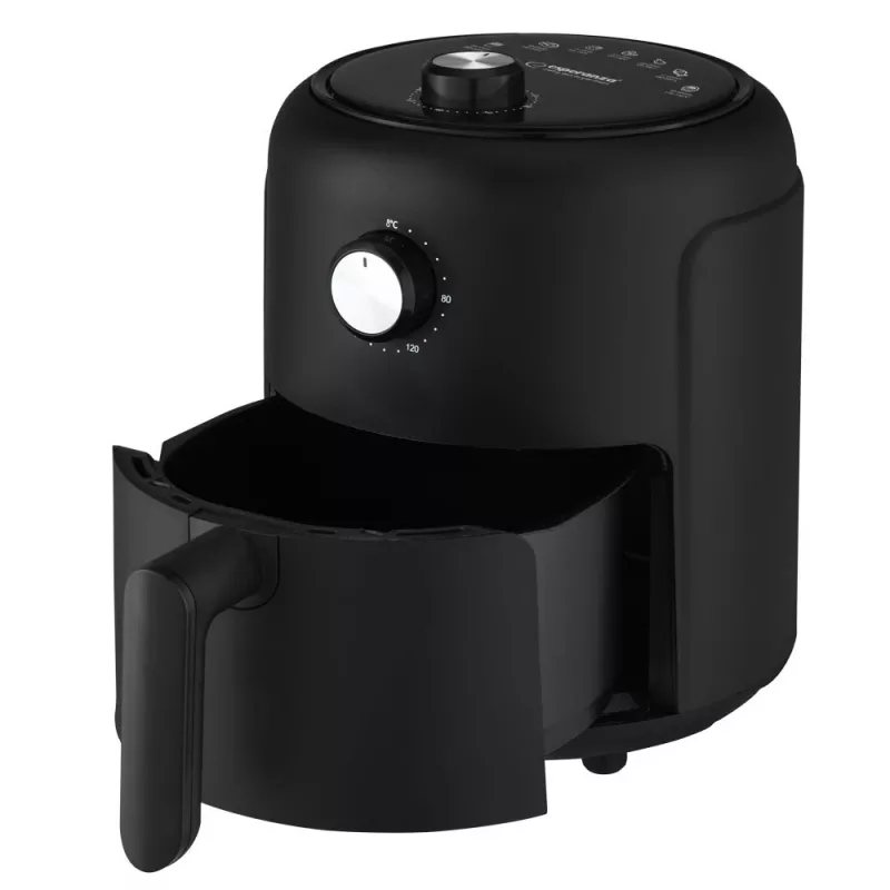 Karšto oro gruzdintuvė ESPERANZA EKA001, 2,6 L, 1000 W, 7 programų, juoda, kompaktiška