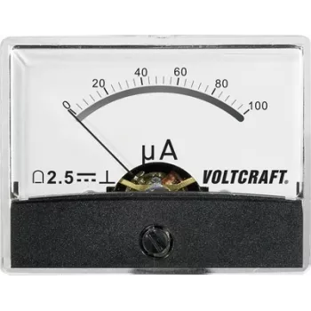 Voltcraft AM-60X46/100µA/DC montavimo matavimo prietaisas 100 µA sukamoji ritė