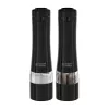 Russell Hobbs 28010-56 elektrinis druskos malūnėlių rinkinys (automatinis, reguliuojamas malimas, apšvietimas ant pagrindo, juodas metalinis dizainas) pipirų malūnėlis