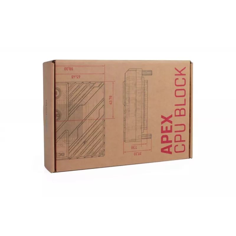 Alphacool 13851 šaltoji plokštė, akrilinė skaidri, 88x88x32,3 mm