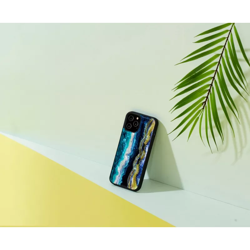 Apsauginis dėklas iKins Apple iPhone 12 / 12 Pro — purpurinis agato raštas