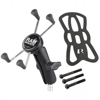 RAM Mounts X-Grip Didelis Telefono Laikiklis Motociklo Vairo Spaustuvui Juodas