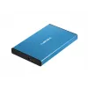 Išorinis HDD/SSD korpusas NATEC Rhino GO 2,5 colio – USB 3.0, SATA III, iki 4 TB, 9,5 mm, aliuminis, mėlynas