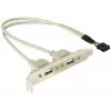 Slotbracket 1x vidinis USB 5 kaiščių į 2x USB 2.0 išorinis DeLOCK 71000