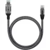 Ethernet kabelis USB-A 3.2 Gen1 kištukas > RJ-45 kištukas, LAN adapteris juodas/sidabrinis, 5 m, pintas tekstilinis apvalkalas