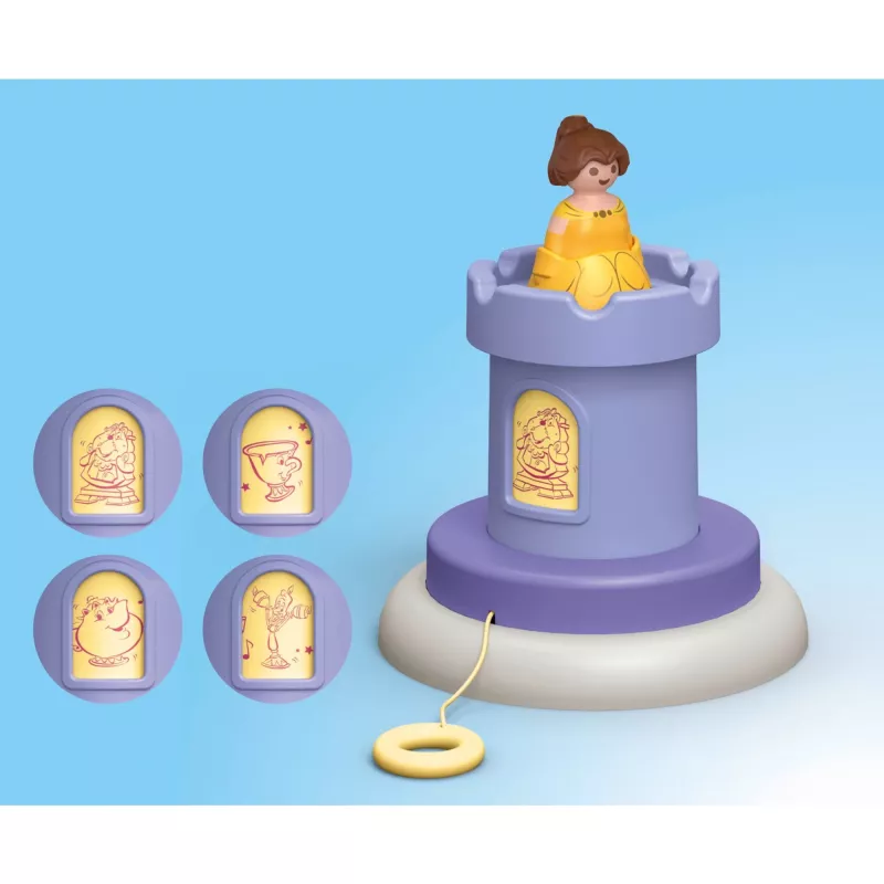 PLAYMOBIL JUNIOR & Disney: Belle S bokštas su garsu | Žaidimų rinkinys mažiems vaikams 1-3