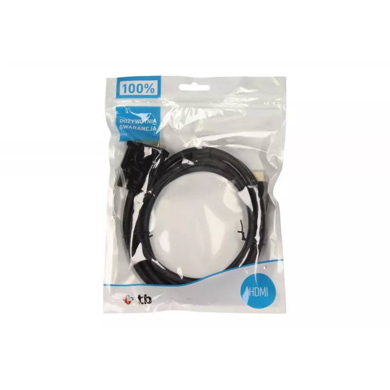 TB HDMI-DVI laidas 1,8 m, auksuotas, pintas, DVI 24+1