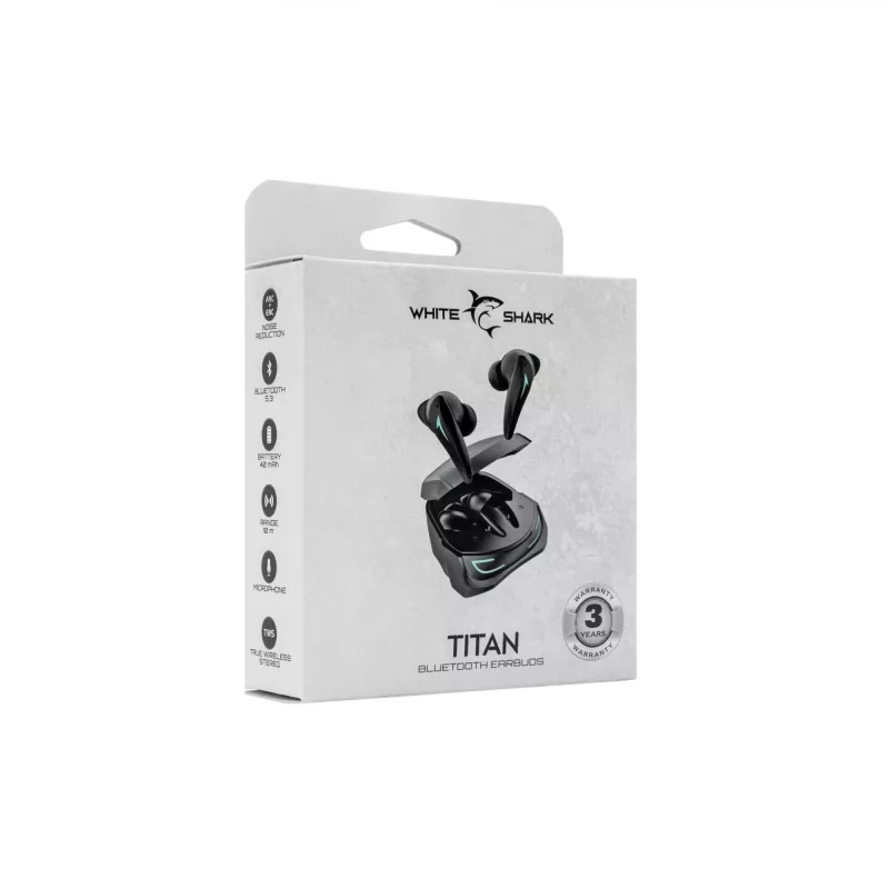 Ausinės White Shark GEB-TWS96 Titan Black