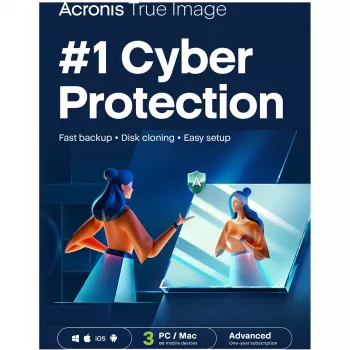 Acronis True Image Advanced - 3 kompiuteriams + 500 GB Acronis debesies saugykla - 1 metų prenumerata - ESD atsisiuntimas