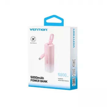 Power bank Vention FHWR0, nešiojamas USB-C/USB-A įkroviklis, universalus suderinamumas