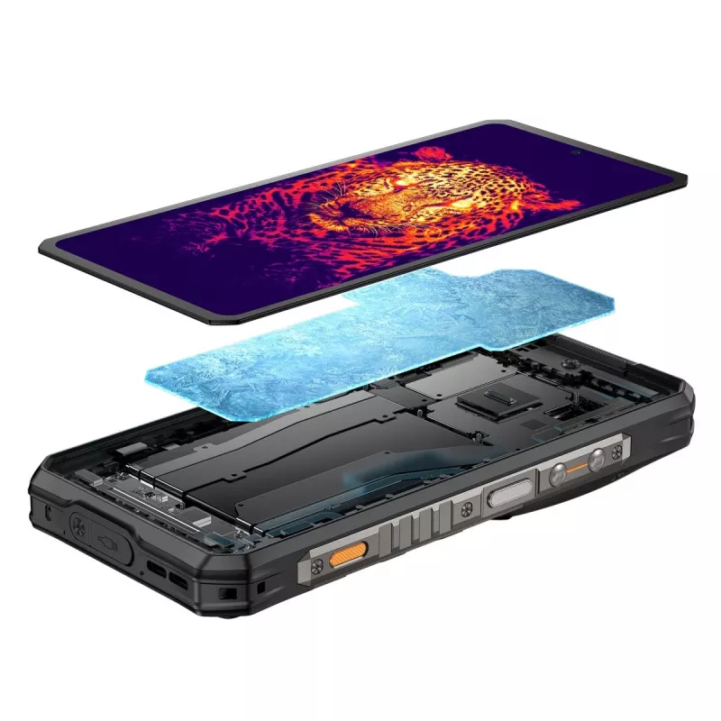 Atsparus išmanusis telefonas UleFone Armor 28 Ultra Thermal 5G — 16 GB RAM, 1 TB atminties, juodas