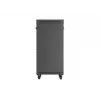 Tinklo spintos stovas LANBERG 19 colių 24U 600x800 mm juodas su stiklinėmis durimis ir LCD išpjova (Flat Pack) v2