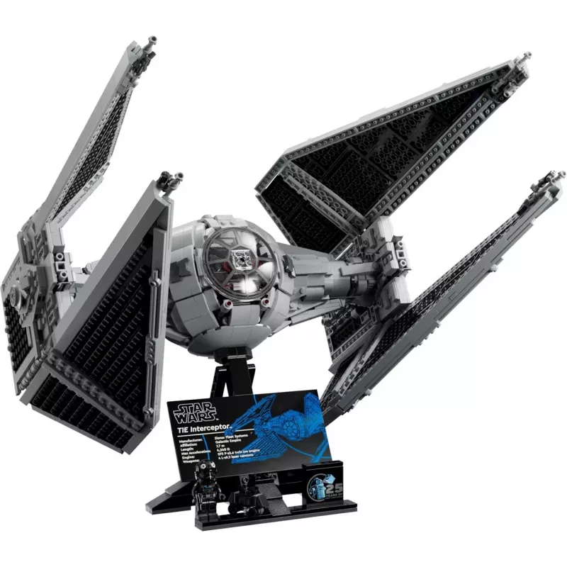 LEGO Star Wars Tie Interceptor modelis 75382 – detali žvaigždžių naikintuvo konstrukcija, 1931 dalių, 18+