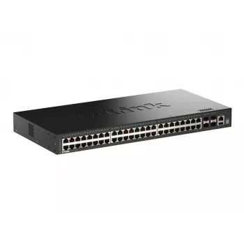 D-Link 52 prievadų „Gigabit“ krovinių valdomas jungiklis su 4 x 10G SFP+ prievadais