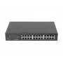 Nevaldomas jungiklis LANBERG RSGE-24 — 24× Gigabit Ethernet 1U, montuojamas į stelažą, juodas