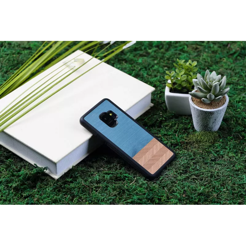 Apsauginis dėklas Samsung Galaxy S9, man and wood, denim black