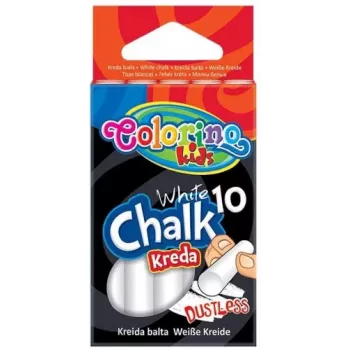 Colorino Kids Dulkėta kreida balta 10 vnt