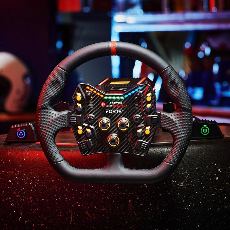 Asetek SimSports GT Vairas - Closed D, oda - juodas