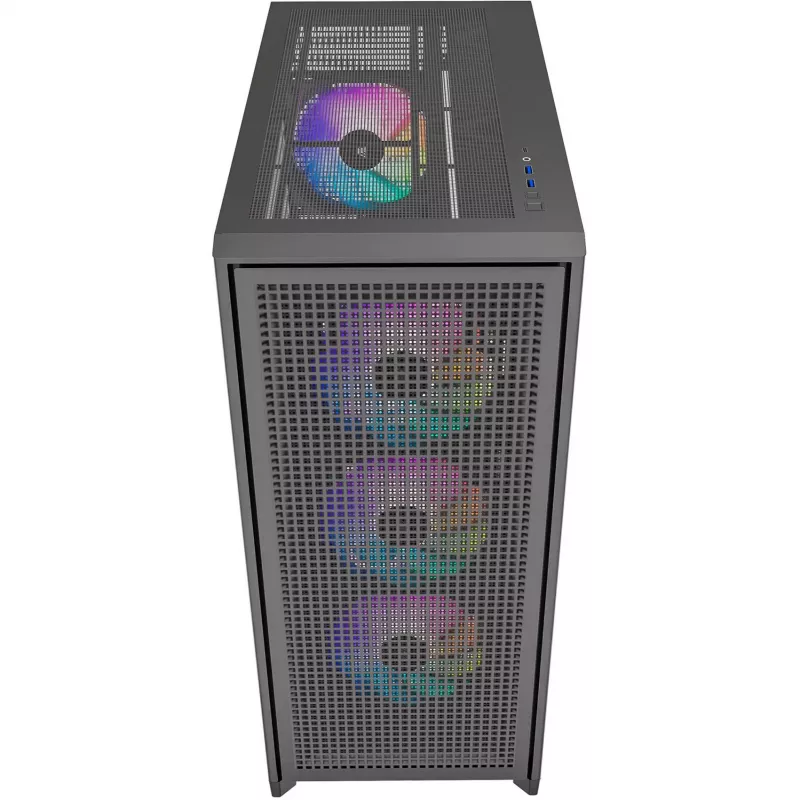 Korpusas Silentware Air 2000 A-RGB Black, mid-tower, grūdinto stiklo šoninis dangtelis