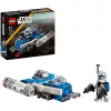 LEGO Star Wars „Kapitonas Reksas“ Y-Wing mikro naikintuvas – žaislinis laivas su minifigūrėle, 6+ metų berniukams
