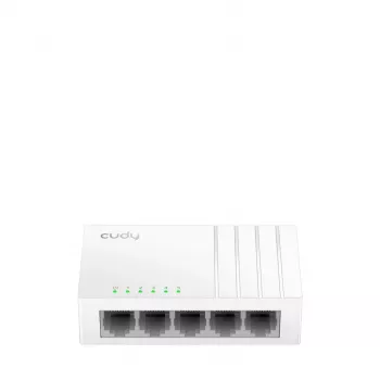 Tinklo jungiklis Cudy GS105U — nevaldomas 5 prievadų Gigabit Ethernet (10/100/1000), baltas, 5 V