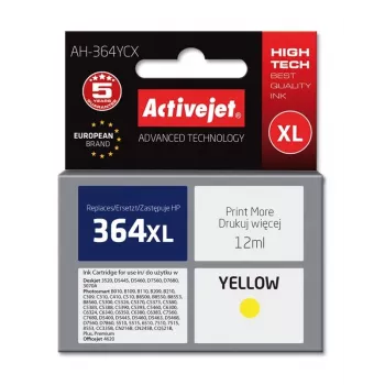 Activejet AH-364YCX rašalas (HP 364XL CB325EE pakaitalas; Premium; 12 ml; geltona)