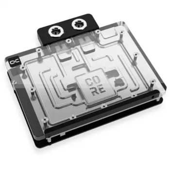 Alphacool 10260 Aliumininė galinė plokštė chromas juoda 154 mm