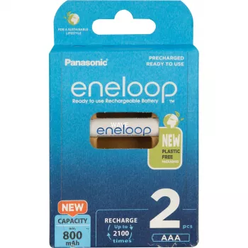 Įkraunamos baterijos PANASONIC ENELOOP AAA 800 mAh 2 vnt. (BK-4MCDE/2CP)