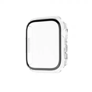 FIXED Pure apsauginis dėklas su grūdintu stiklu, skirtas Apple Watch 10 42mm, skaidrus