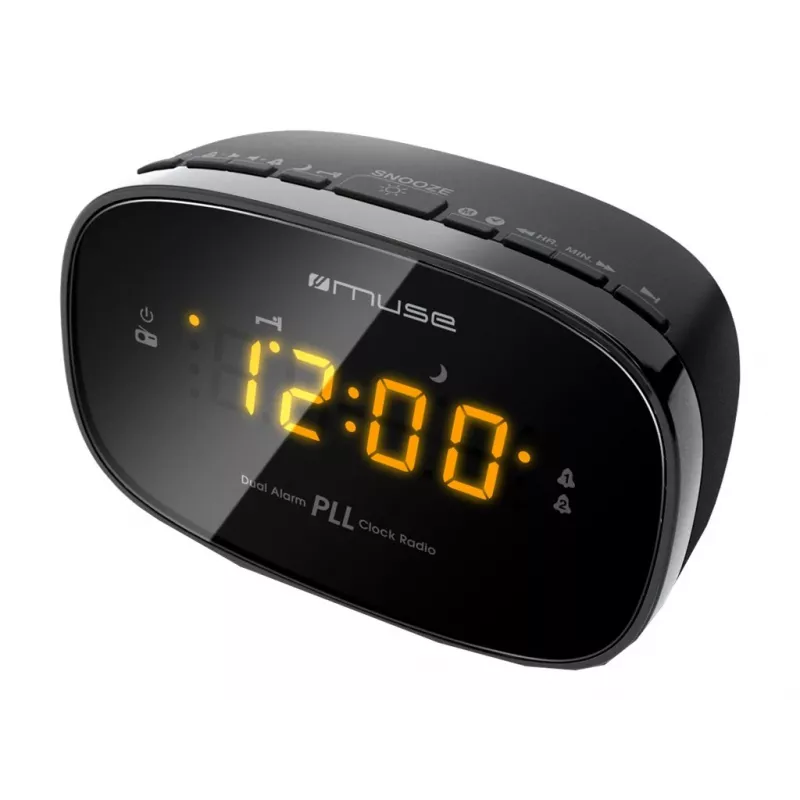 Muse M-150CR radijo laikrodis su FM PLL imtuvu, 1,52 cm LED ekranu, žadintuvu (radijas/garsinis signalas), maitinimas 230 V / AAA baterijos