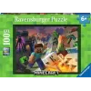 Dėlionė Ravensburger Minecraft 100 dalių Video žaidimas