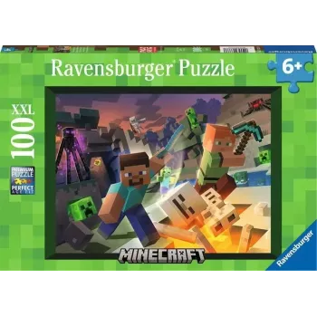 Dėlionė Ravensburger Minecraft 100 dalių Video žaidimas