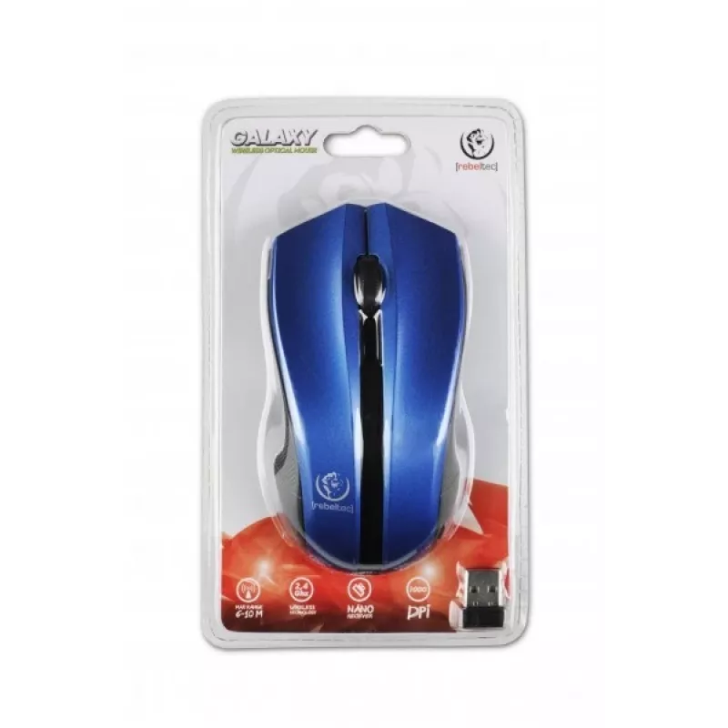 Rebeltec belaidė optinė pelė Galaxy Blue/Black