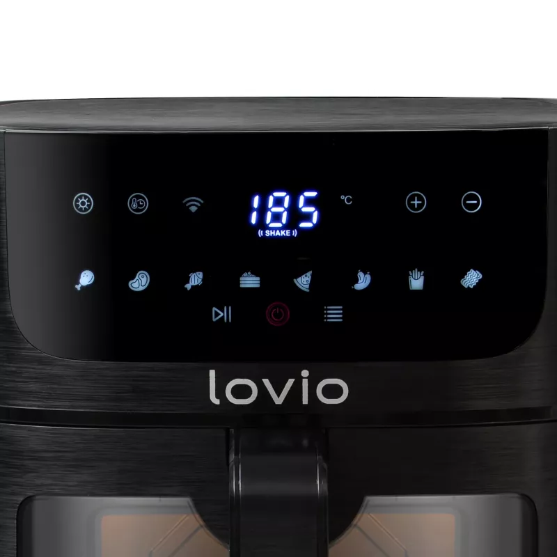 Lovio LVAF002BK PureFry XL Smart 6L Juoda – išmanioji oro gruzdintuvė