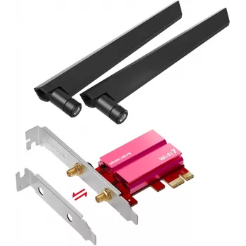 PCIe triju dažnių juostų WiFi 7 adapteris MERCUSYS MA47BE