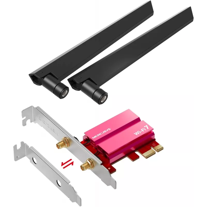 PCIe triju dažnių juostų WiFi 7 adapteris MERCUSYS MA47BE