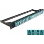 Patch panel DeLOCK 43401, 1U, 19 inch, LC, aqua/juoda