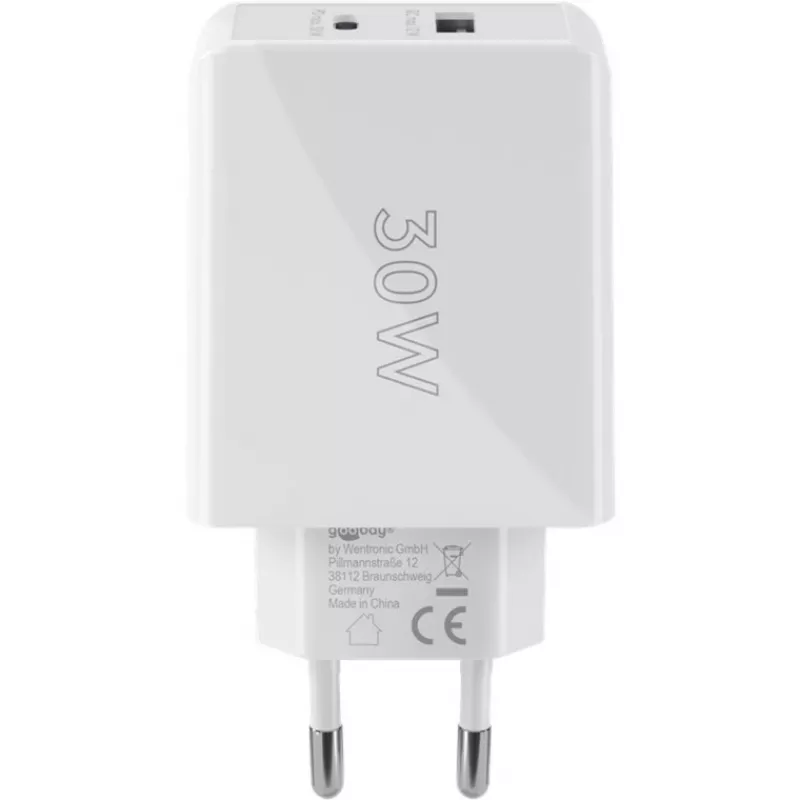 Goobay Dual USB-C™ PD (Power Delivery) greitasis įkroviklis (30 W) (61674)