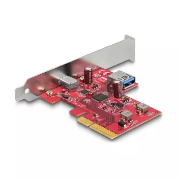 DeLOCK PCI Express x4 kortelė USB 10 Gbps Type-C Type-A Low Profile