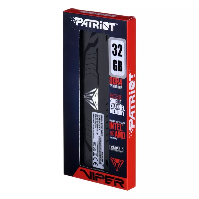 RAM modulis darbalaukio kompiuteriui PATRIOT Viper Steel DDR4 32GB 3200MHz 288-pin DIMM 1.35V CL18