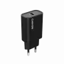 Sieninis įkroviklis CANYON OnCharge 30CL 30W PD 1 prievadas EU kištukas Juodas