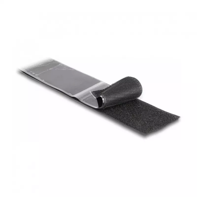 DeLOCK Heavy-duty lipnusis kabliuko ir kilpelės diržas, juodas, 15 m x 50 mm