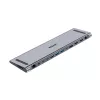 KVM jungiklis Unitek D1106AGY01 USB-C triguba 4K dokų stotelė su KVM, 3x USB-A, 5x USB-C, HDMI×2, DP×1, RJ-45, SD skaitytuvas, 3840×2160@60Hz, aliuminis