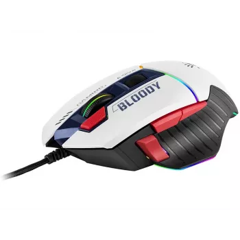 Žaidimų pelė A4Tech Bloody W95Max USB – dešinė ranka, balta, 12000 DPI, 1 ms, 250 ips, 125/2000 Hz