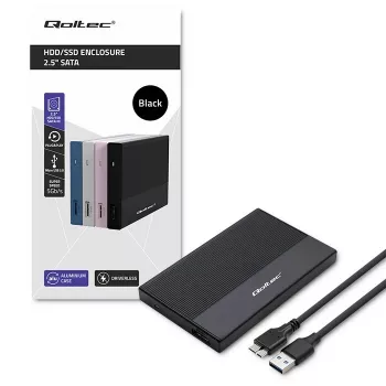 Išorinis dėklas 2,5 inch SATA SSD/HDD QOLTEC 52277 USB 3.0