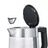 Severin WK 3468 elektrinis virdulys 1 L 2200 W Juodas, Nerūdijantis plienas, Peršviečiamas