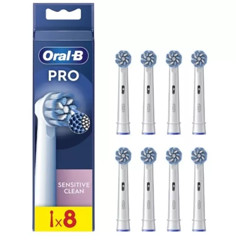 Pakeičiamieji šepetėlių antgaliai Oral-B EB60-8 — Sensitive Ultra Thin, pakuotė po 8 vnt.