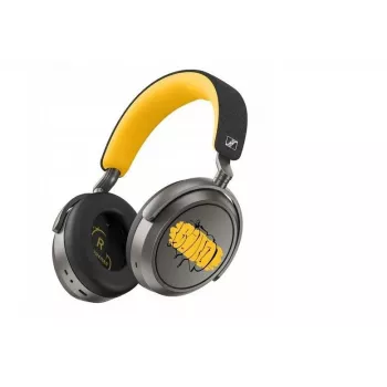 Ausinės Sennheiser Momentum 4 Wireless 80th Anniversary Edition — Bluetooth 5.2, 20 h baterija, ANC, 3,5 mm, uždengiančios, geltonos